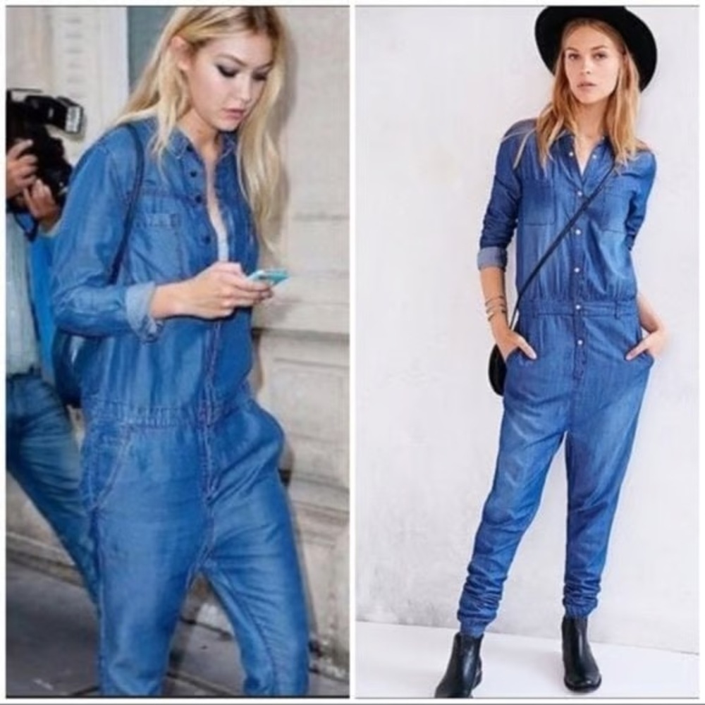 One Teaspoon x Urban Outfitters Denim Utility Jumpsuit